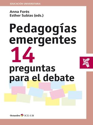 cover image of Pedagogías emergentes